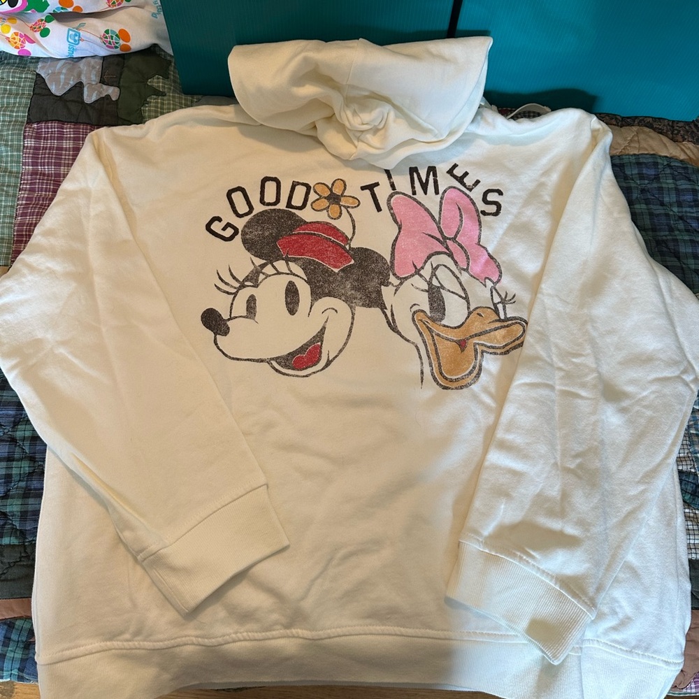 Disney Cream Hoodie with Minnie and Daisy! - Picture 3 of 5